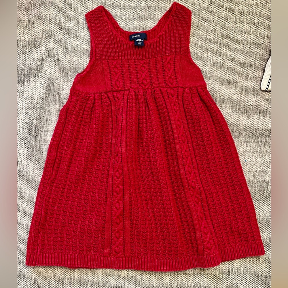 Gap red knit dress 2T
